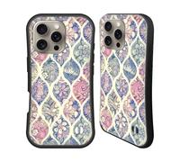 Head Case Designs Officially Licensed Micklyn Le Feuvre Painted Floral Ogee in Vintage Tones Patterns Hybrid Case Compatible With Apple iPhone 16 Pro