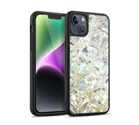 Head Case Designs Officially Licensed Micklyn Le Feuvre Pale Bright Mint And Sage Art Deco Marbling Marble Patterns Gel Armour Case [Military Grade Protection] Compatible With Apple iPhone 14 Plus