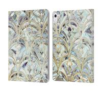 Head Case Designs Officially Licensed Micklyn Le Feuvre Pale Bright Mint And Sage Art Deco Marbling Marble Patterns Leather Wallet Case Compatible With Apple iPad Air 13 2024/2025