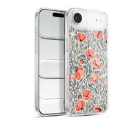 Head Case Designs Officially Licensed Micklyn Le Feuvre Peachy Coral Scattered Poppies Flora And Fauna Gel Case [Military Grade] Compatible with Apple iPhone 17 Air and Compatible with MagSafe