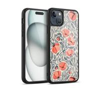 Head Case Designs Officially Licensed Micklyn Le Feuvre Peachy Coral Scattered Poppies Flora And Fauna Gel Armour Case [Military Grade Protection] Compatible With Apple iPhone 15 Plus