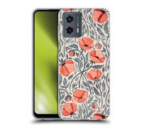 Head Case Designs Officially Licensed Micklyn Le Feuvre Peachy Coral Scattered Poppies Flora And Fauna Soft Gel Case Compatible With Motorola Moto G (2023)