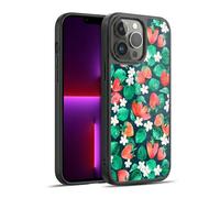 Head Case Designs Officially Licensed Micklyn Le Feuvre Strawberry Watercolor in Blue Flora And Fauna Gel Armour Case [Military Grade Protection] Compatible With Apple iPhone 13 Pro Max