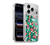 Head Case Designs Officially Licensed Micklyn Le Feuvre Strawberry Watercolor in Blue Flora And Fauna Gel Case [Military Grade] Compatible with Apple iPhone 17 Pro and Compatible with MagSafe