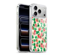 Head Case Designs Officially Licensed Micklyn Le Feuvre Strawberry Watercolor in Peach Flora And Fauna Gel Case [Military Grade] Compatible with Apple iPhone 17 Pro Max and Compatible with MagSafe