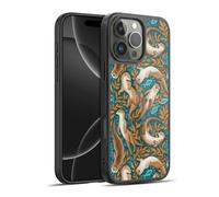 Head Case Designs Officially Licensed Micklyn Le Feuvre Swimming Otters in Teal Orange Flora And Fauna Gel Armour Case [Military Grade Protection] Compatible With Apple iPhone 16 Pro Max