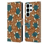 Head Case Designs Officially Licensed Micklyn Le Feuvre Tiny Turtle Treasures Flora And Fauna Leather Wallet Case Compatible With Samsung Galaxy S26 Ultra