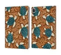 Head Case Designs Officially Licensed Micklyn Le Feuvre Tiny Turtle Treasures Flora And Fauna Leather Wallet Case Compatible With Apple iPad Pro 12.9 2020/2021/2022