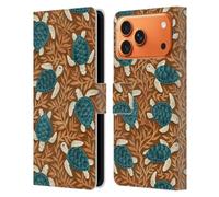 Head Case Designs Officially Licensed Micklyn Le Feuvre Tiny Turtle Treasures Flora And Fauna Leather Wallet Case Compatible With Apple iPhone 17 Pro Max