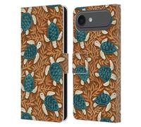 Head Case Designs Officially Licensed Micklyn Le Feuvre Tiny Turtle Treasures Flora And Fauna Leather Wallet Case Compatible With Apple iPhone 17 Air