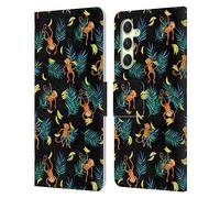 Head Case Designs Officially Licensed Micklyn Le Feuvre Tropical Monkey Banana Animals Leather Wallet Case Compatible With Samsung Galaxy A54 5G
