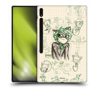 Head Case Designs Officially Licensed Miraculous Ladybug Cat Noir Sketches Gel Case [Military Grade Protection] Compatible With Samsung Galaxy Tab S8 Ultra