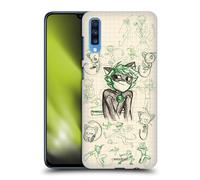 Head Case Designs Officially Licensed Miraculous Ladybug Cat Noir Sketches Hard Back Case Compatible With Samsung Galaxy A70 (2019)