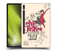 Head Case Designs Officially Licensed Miraculous Ladybug Chic Justice Sketches Gel Case [Military Grade Protection] Compatible With Samsung Galaxy Tab S8 Plus