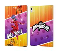 Head Case Designs Officially Licensed Miraculous Ladybug Girl Power Graphics Leather Wallet Case Compatible With Apple iPad Air 13 2024/2025