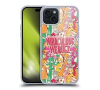 Head Case Designs Officially Licensed Miraculous Ladybug Heroes Pattern Sketches Gel Case [Military Grade Protection] Compatible With Apple iPhone 15 Plus