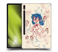 Head Case Designs Officially Licensed Miraculous Ladybug Ladybug Sketches Gel Case [Military Grade Protection] Compatible With Samsung Galaxy Tab S8 Plus