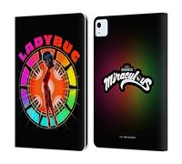 Head Case Designs Officially Licensed Miraculous Ladybug Rainbow Graphics Leather Wallet Case Compatible With Apple iPad Air 11 2020/2022/2024/2025