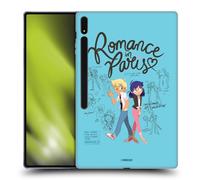 Head Case Designs Officially Licensed Miraculous Ladybug Romance In Paris Sketches Gel Case [Military Grade Protection] Compatible With Samsung Galaxy Tab S8 Ultra