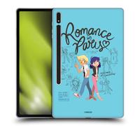 Head Case Designs Officially Licensed Miraculous Ladybug Romance In Paris Sketches Gel Case [Military Grade Protection] Compatible With Samsung Galaxy Tab S8 Plus