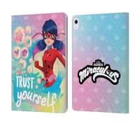 Head Case Designs Officially Licensed Miraculous Ladybug Trust Yourself Aqua Ladybug Leather Wallet Case Compatible With Apple iPad Air 13 2024/2025
