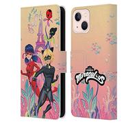 Head Case Designs Officially Licensed Miraculous Tales of Ladybug & Cat Noir Aqua Power Aqua Ladybug Leather Wallet Case Compatible With Apple iPhone 13