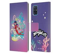 Head Case Designs Officially Licensed Miraculous Tales of Ladybug & Cat Noir Lucky Charm Aqua Ladybug Leather Wallet Case Compatible With Samsung Galaxy A51 (2019)