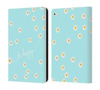 Head Case Designs Officially Licensed Monika Strigel Aqua Happy Daisy Leather Wallet Case Compatible With Apple iPad Air 2 (2014)