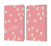 Head Case Designs Officially Licensed Monika Strigel Coral Happy Daisy Leather Wallet Case Compatible With Apple iPad Air 13 2024/2025