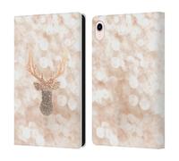 Head Case Designs Officially Licensed Monika Strigel Deer Champagne Gold Leather Wallet Case Compatible With Apple iPad mini (2021/2024)