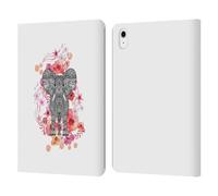 Head Case Designs Officially Licensed Monika Strigel Elephant Aztec Animals And Flowers Leather Wallet Case Compatible With Apple iPad Air 11 2020/2022/2024/2025