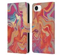 Head Case Designs Officially Licensed Monika Strigel Fire Drama Queen Marble Leather Wallet Case Compatible With Apple iPhone 16e