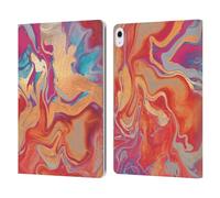 Head Case Designs Officially Licensed Monika Strigel Fire Drama Queen Marble Leather Wallet Case Compatible With Apple iPad Air 13 2024/2025