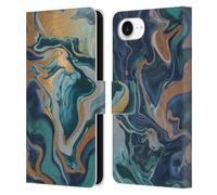 Head Case Designs Officially Licensed Monika Strigel Green Drama Queen Marble Leather Wallet Case Compatible With Apple iPhone 16e
