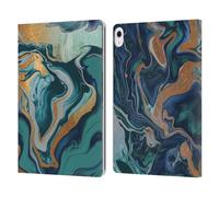 Head Case Designs Officially Licensed Monika Strigel Green Drama Queen Marble Leather Wallet Case Compatible With Apple iPad Air 13 2024/2025