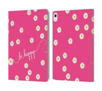 Head Case Designs Officially Licensed Monika Strigel Hotpink Happy Daisy Leather Wallet Case Compatible With Apple iPad Air 13 2024/2025