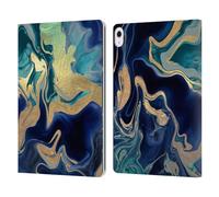 Head Case Designs Officially Licensed Monika Strigel Indigo Drama Queen Marble Leather Wallet Case Compatible With Apple iPad Air 13 2024/2025