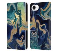 Head Case Designs Officially Licensed Monika Strigel Indigo Drama Queen Marble Leather Wallet Case Compatible With Apple iPhone 16e