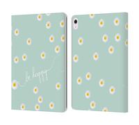 Head Case Designs Officially Licensed Monika Strigel Mint Happy Daisy Leather Wallet Case Compatible With Apple iPad Air 13 2024/2025