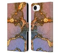 Head Case Designs Officially Licensed Monika Strigel Sunrise Gemstone And Gold Leather Wallet Case Compatible With Apple iPhone 16e