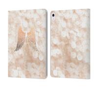 Head Case Designs Officially Licensed Monika Strigel Wings Champagne Gold Leather Wallet Case Compatible With Apple iPad Air 13 2024/2025