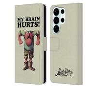 Head Case Designs Officially Licensed Monty Python My Brain Hurts Key Art Leather Wallet Case Compatible With Samsung Galaxy S26 Ultra