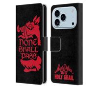Head Case Designs Officially Licensed Monty Python None Shall Pass Key Art Leather Wallet Case Compatible With Apple iPhone 17 Pro