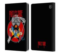 Head Case Designs Officially Licensed Motley Crue Allister Key Art Leather Wallet Case Compatible With Amazon Fire 7 2022