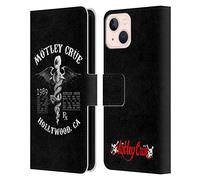 Head Case Designs Officially Licensed Motley Crue Dr. Feelgood Hollywood Tour Graphics Leather Wallet Case Compatible With Apple iPhone 13
