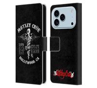 Head Case Designs Officially Licensed Motley Crue Dr. Feelgood Hollywood Tour Graphics Leather Wallet Case Compatible With Apple iPhone 17 Pro