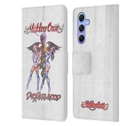 Head Case Designs Officially Licensed Motley Crue Dr. Feelgood Vintage Key Art Leather Wallet Case Compatible With Samsung Galaxy A34 5G