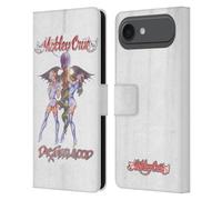 Head Case Designs Officially Licensed Motley Crue Dr. Feelgood Vintage Key Art Leather Wallet Case Compatible With Apple iPhone 17 Air
