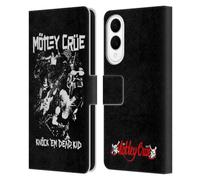 Head Case Designs Officially Licensed Motley Crue Knock 'Em Dead Tour Graphics Leather Wallet Case Compatible With Samsung Galaxy S25 Edge
