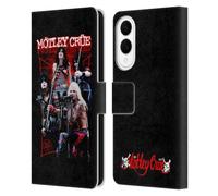 Head Case Designs Officially Licensed Motley Crue Live Montage Red Tour Graphics Leather Wallet Case Compatible With Samsung Galaxy S25 Edge